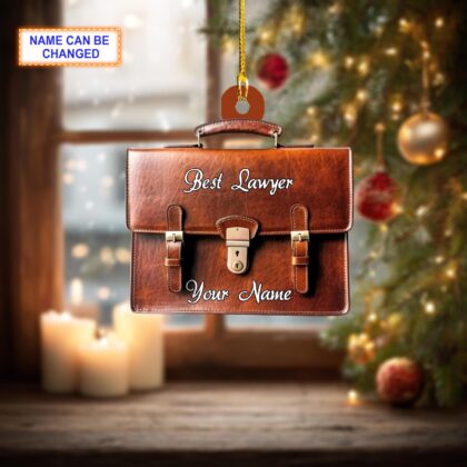 Custom Name Best Lawyer Christmas Ornament – Christmas Tree Hanging Decor - Image 3