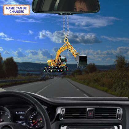 Custom Name Excavator Led Light V1 Christmas Ornament Vehicle - Image 4