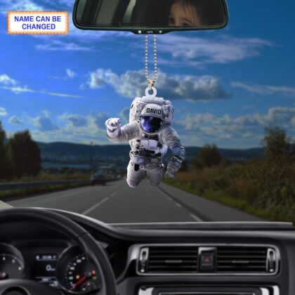 Custom Name Astronaut Outer Space Personalized Ornament - Image 3