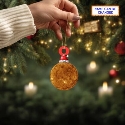 Custom Name Venus With Santa Hat Personalized Ornament – Tree Hanging Decor - Image 4