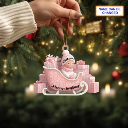 Personalised Baby's First Christmas Ornament Bauble Decoration - Image 4