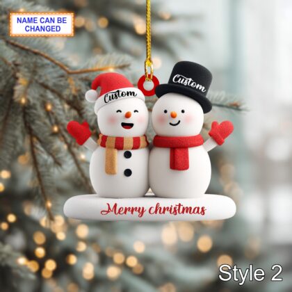 Personalised Family Christmas Ornament – We're Expecting Pregnant Couple Decoration - Image 4
