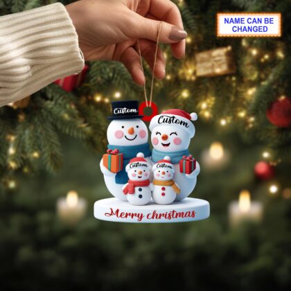 Alternative view of Personalised Family Christmas Ornament – We're Expecting Pregnant Couple Decoration