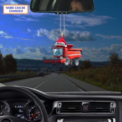 Farmer Combine Harvester acrylic 2D flat Christmas ornament - Image 3