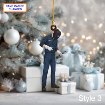 Custom Name Mechanic Engineer Christmas Ornament – Holiday Tree Hanging Decor - Image 5