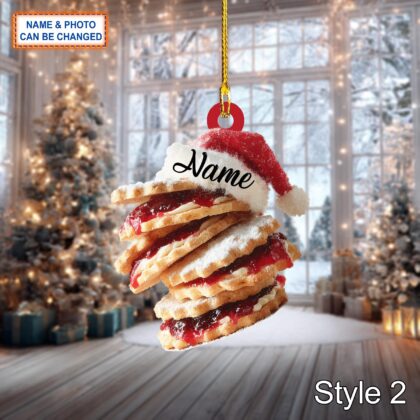 Alternative view of Custom Name Cake Kolaczki Poland Hungary Personalized Ornament