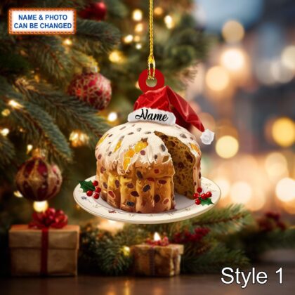 Custom Name Cake Panettone Italy Sweet Personalized Ornament