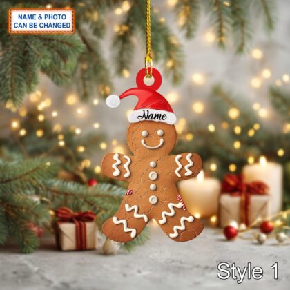 Custom Name Cake Gingerbread Treat Personalized Ornament