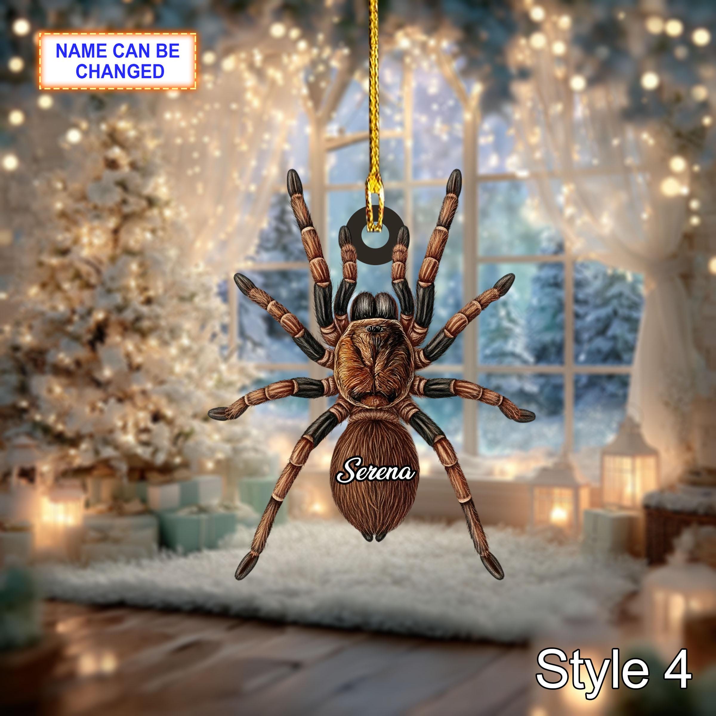 Custom Name Dry Pressing Spider Personalized Holiday Ornament - Image 6