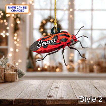 Custom Name Dry Pressing Pyrrhocoris Personalized Ornament - Image 4