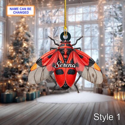 Custom Name Dry Pressing Pyrrhocoris Personalized Ornament