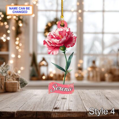 Custom Name Dry Pressing Caryophyllus Personalized Ornament - Image 6