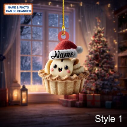 Custom Name Cake Apple Pie Dessert Personalized Ornament