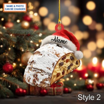 Alternative view of Custom Name Cake Stollen Germany Sweet Personalized Ornament