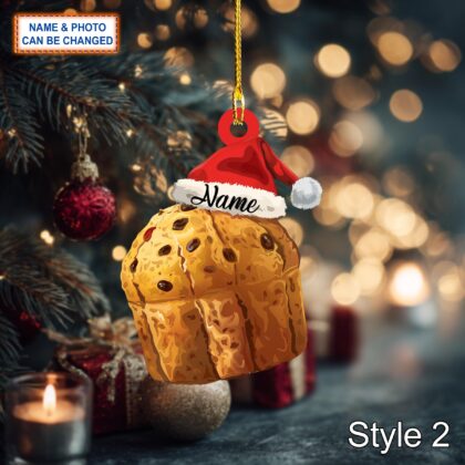 Alternative view of Custom Name Cake Panettone Italy Sweet Personalized Ornament