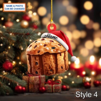 Custom Name Cake Panettone Italy Sweet Personalized Ornament - Image 4