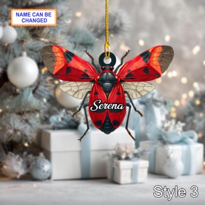 Custom Name Dry Pressing Pyrrhocoris Personalized Ornament - Image 5