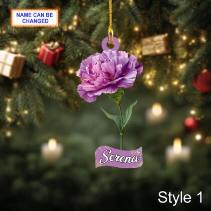 Custom Name Dry Pressing Caryophyllus Personalized Ornament