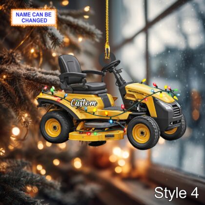 Personalized Lawn Mowers Christmas Ornament 2025 – Riding Mower Tree Hanging Decoration with Xmas Lights - Image 6