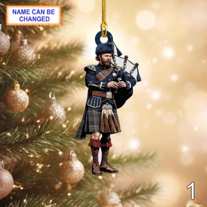 Custom Name Bagpipe Personalized Ornament – Christmas Tree Hanging Decor