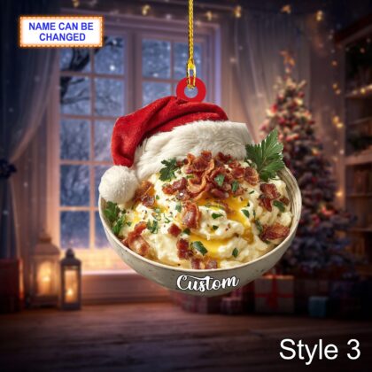 Custom Mashed Potatoes Christmas Ornament – Personalized Holiday Ornament - Image 4