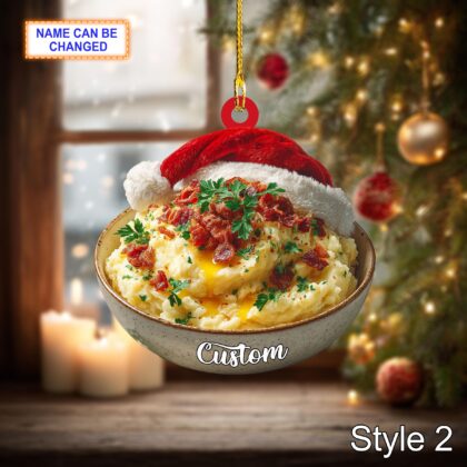 Custom Mashed Potatoes Christmas Ornament – Personalized Holiday Ornament - Image 3