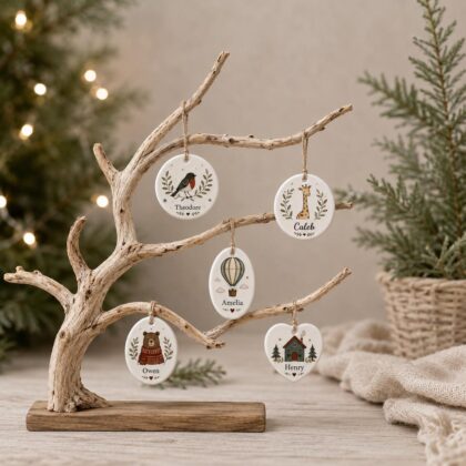 Glossy CeramicPersonalized Baking Christmas Ornament – Custom Name Ceramic Baker Tree Keepsake - Image 9