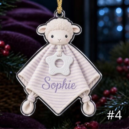 Personalized Farm and Pet Animal Lovey Ornament – Custom Name Embroidered Christmas Tree Decoration - Image 4