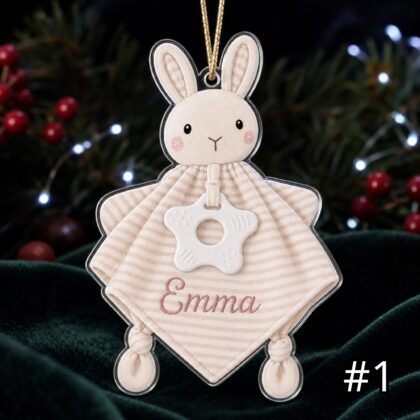 Personalized Farm and Pet Animal Lovey Ornament – Custom Name Embroidered Christmas Tree Decoration