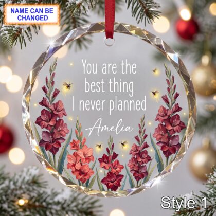 Personalized Friendship Glass Ornament – You Are the Best Thing I Never Planned