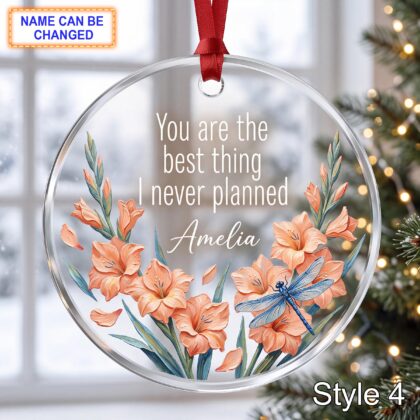 Personalized Friendship Glass Ornament – You Are the Best Thing I Never Planned - Image 4