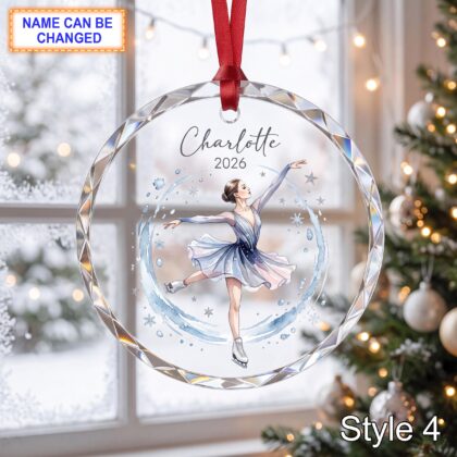 Personalized Ballet Dancer Glass Ornament – Custom Ballerina Keepsake - Image 4