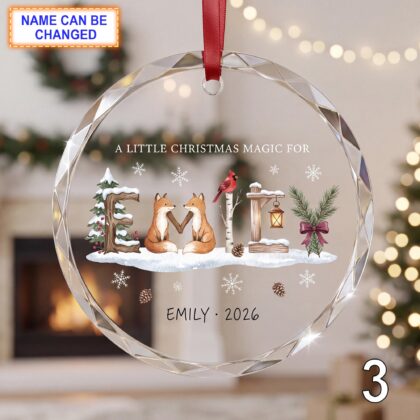 Christmas Glass Ornament – Custom Gingerbread Holiday Keepsake with Candy Canes - Image 3