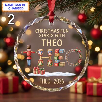 Alternative view of Christmas Fun Starts With This Glass Ornament – Custom Holiday Keepsake featuring Nutcracker