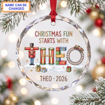 Christmas Fun Starts With This Glass Ornament – Custom Holiday Keepsake featuring Nutcracker