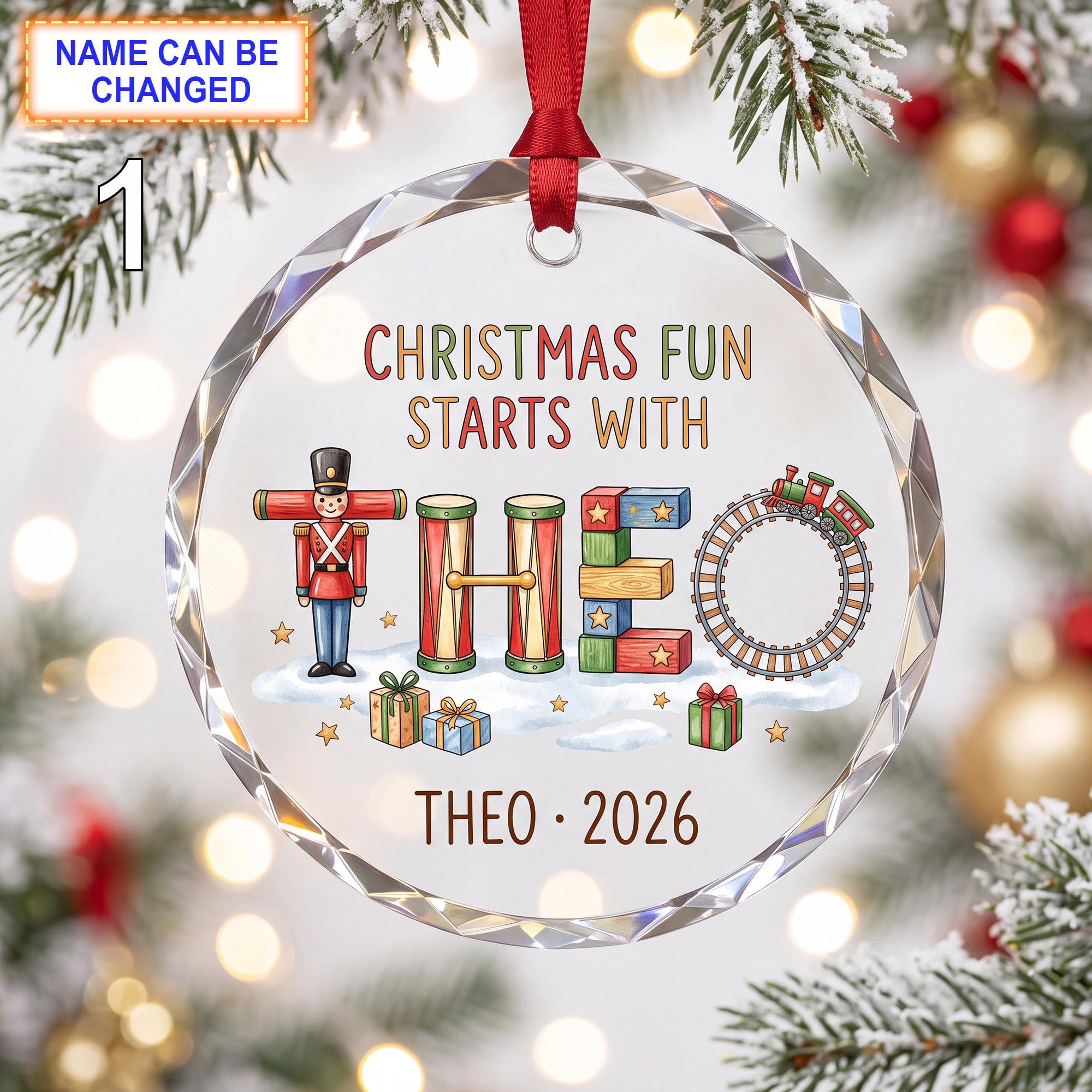 Christmas Fun Starts With This Glass Ornament – Custom Holiday Keepsake featuring Nutcracker