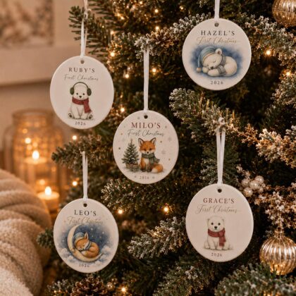 Glossy CeramicPersonalized Baking Christmas Ornament – Custom Name Ceramic Baker Tree Keepsake - Image 8