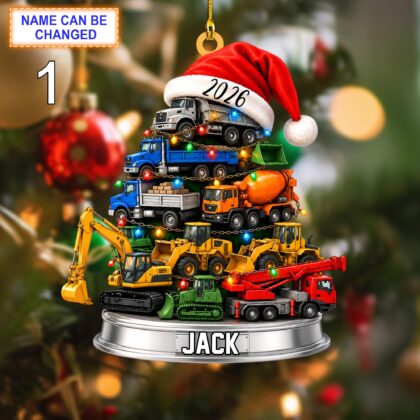 Personalized Truck Christmas Tree Ornament – Custom Vintage Truck Ornament
