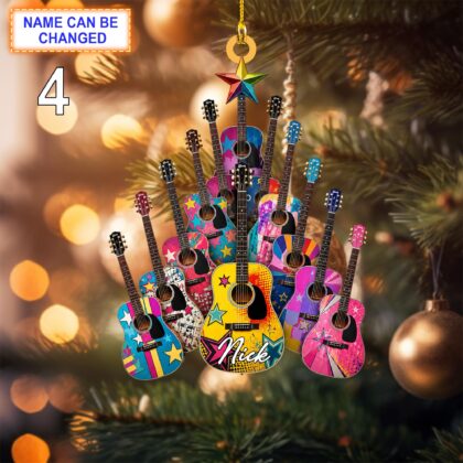 Personalized Guitar Christmas Tree Ornament – Custom Guitar Ornament - Image 4