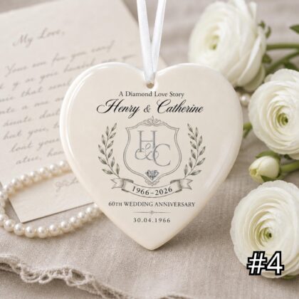 Personalized 60th Anniversary Ornament – Diamond Wedding Anniversary Gift - Image 4