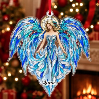 Custom Name Angel Wings Ornament – Christmas Tree Car Hanging Decor
