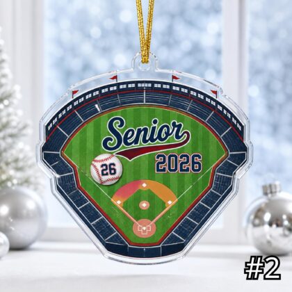 Alternative view of Personalized Baseball Coach Acrylic Ornament – Custom Name Best Coach Gift
