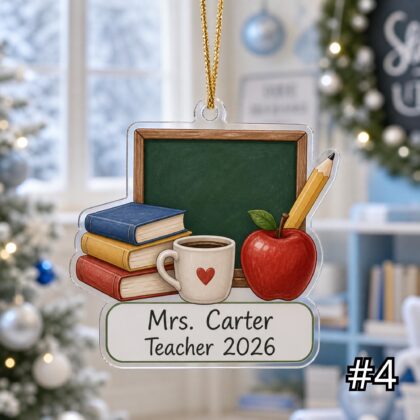 Personalized Teacher Ornament Acrylic Christmas Gift 2026 - Image 4