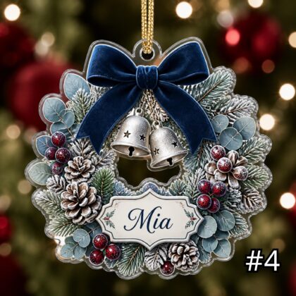 Personalized Pinecone Christmas Ornament – Custom Name Acrylic Keepsake - Image 4