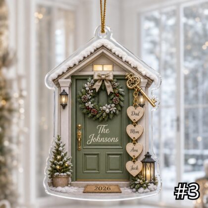 Personalized Family New Home Ornament Acrylic Christmas Gift - Image 3