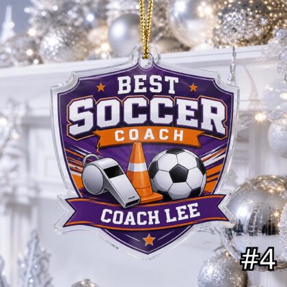 Personalized Soccer Coach Acrylic Ornament – Custom Name Best Coach Gift - Image 4