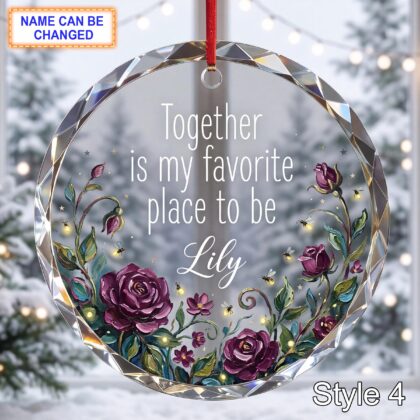 Personalized Friendship Glass Ornament – Together Is My Favorite Place to Be - Image 4