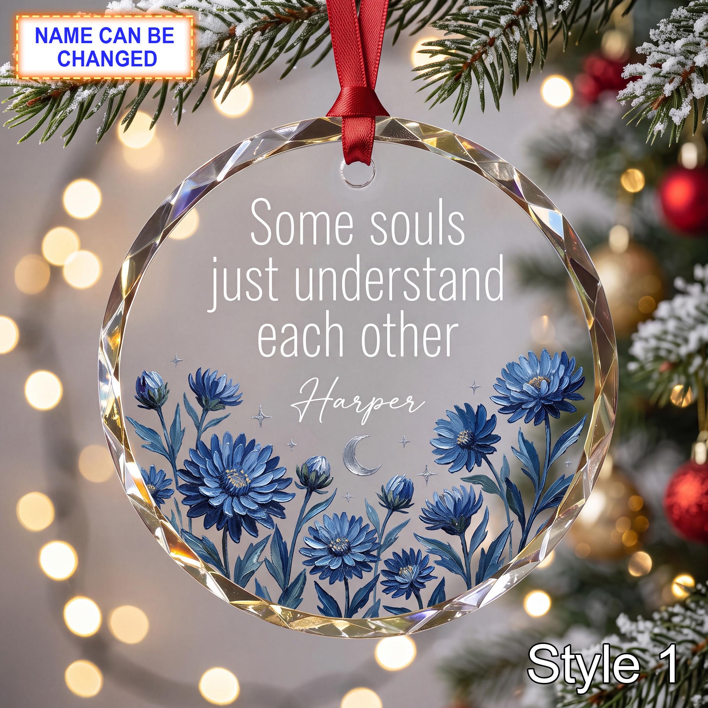Personalized Friendship Glass Ornament – Some Souls Just Understand Each Other