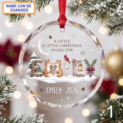 Christmas Glass Ornament – Custom Gingerbread Holiday Keepsake with Candy Canes