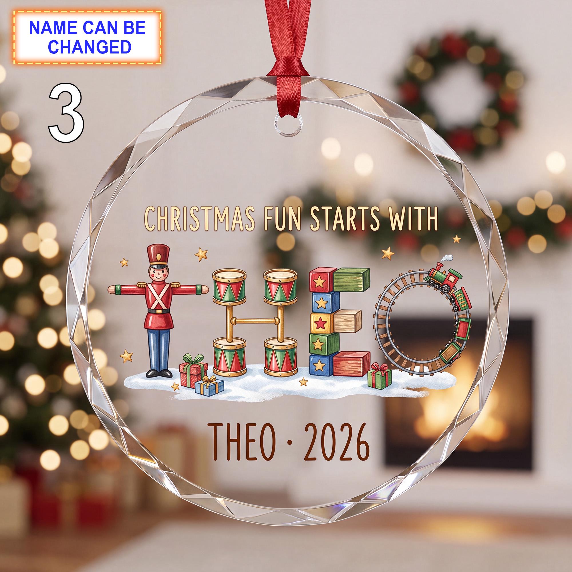 Christmas Fun Starts With This Glass Ornament – Custom Holiday Keepsake featuring Nutcracker - Image 3